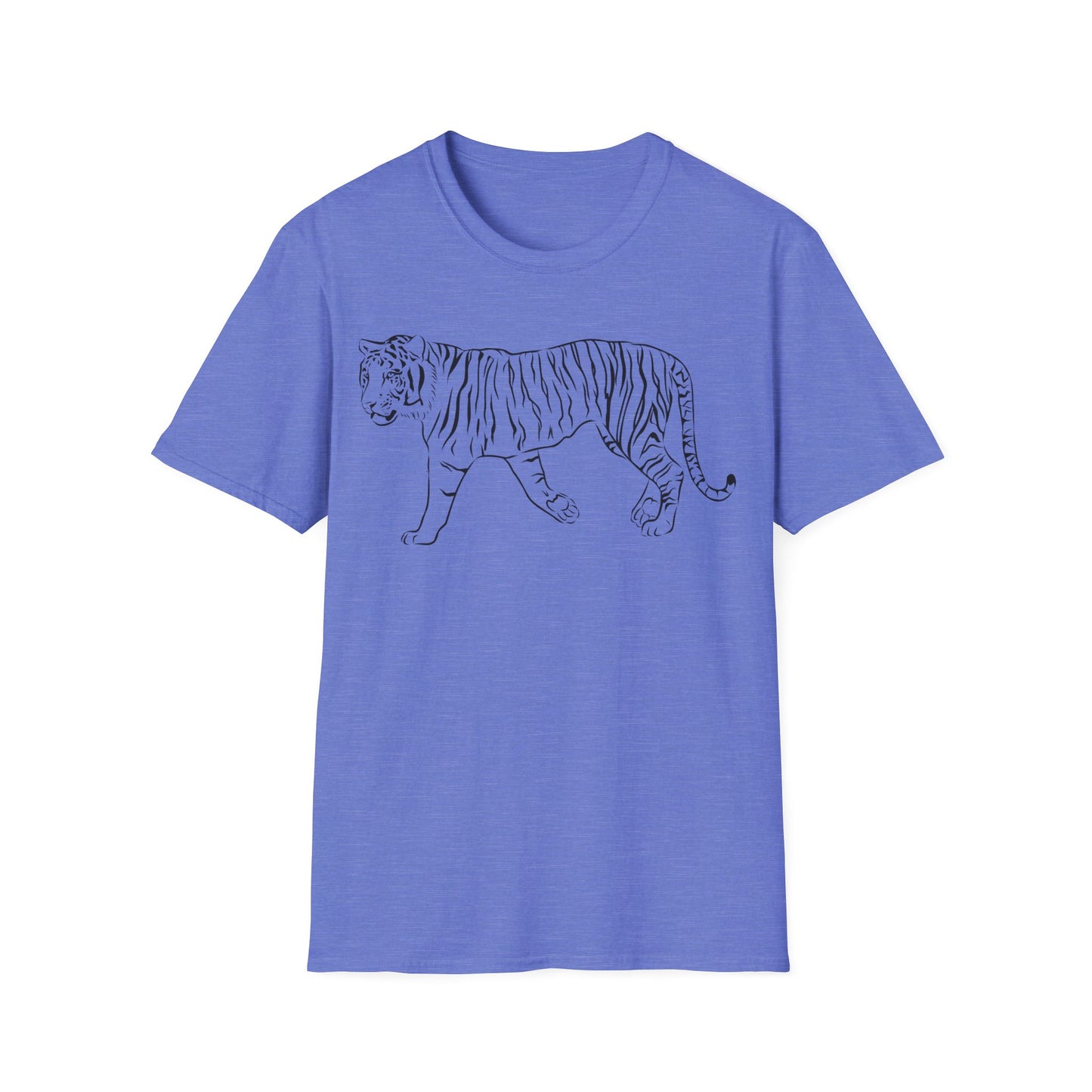 Elegant White Tiger Graphic Tee - Unisex Softstyle T-Shirt, Animal Lover Gift, Nature Inspired Apparel, Stylish Casual Wear, Birthday Gift