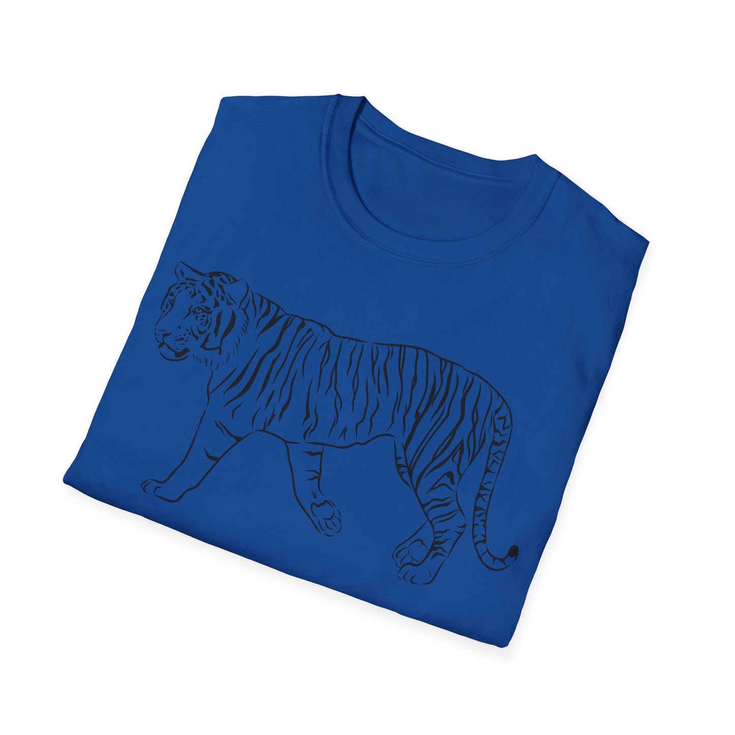 Elegant White Tiger Graphic Tee - Unisex Softstyle T-Shirt, Animal Lover Gift, Nature Inspired Apparel, Stylish Casual Wear, Birthday Gift