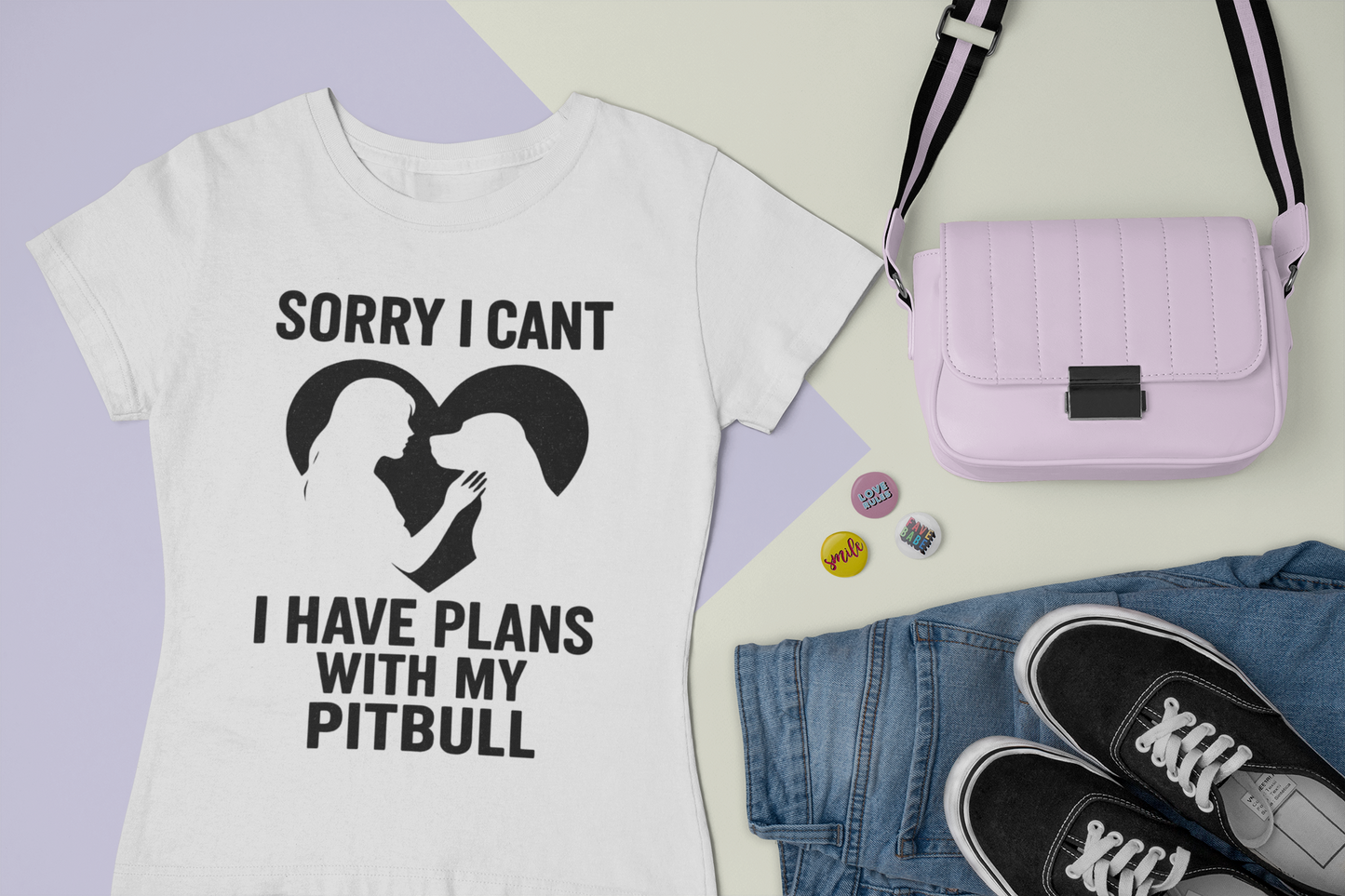Sorry I Can’t I Have Plans With My Pitbull T-Shirt for Dog Lovers