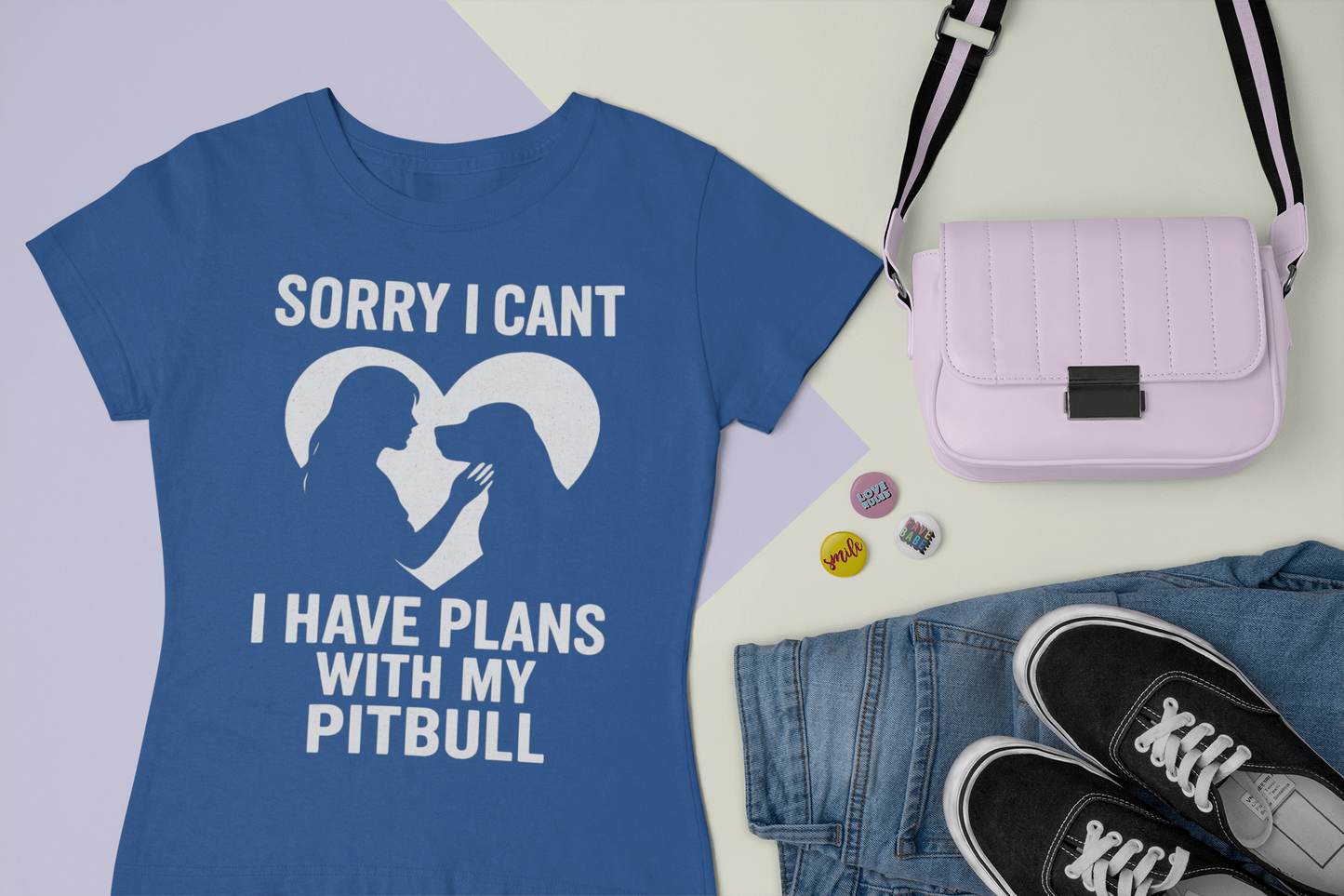 Sorry I Can’t I Have Plans With My Pitbull T-Shirt for Dog Lovers