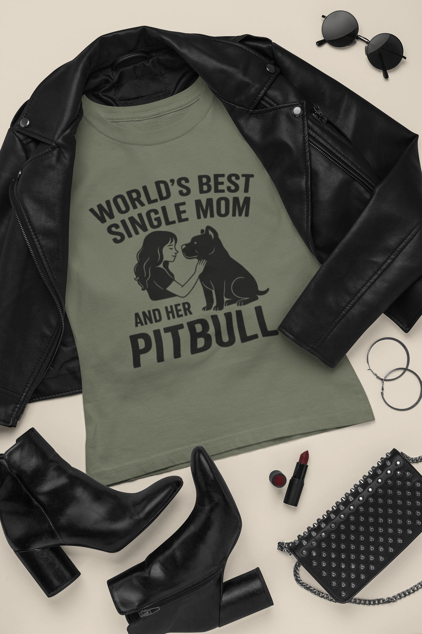 World’s Best Single Mom and Her Pitbull T-Shirt
