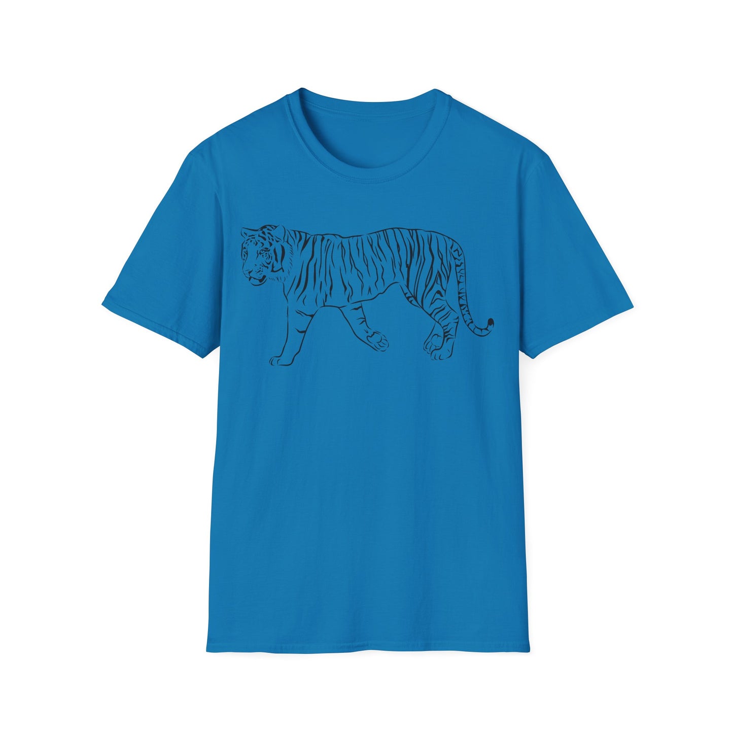 Elegant White Tiger Graphic Tee - Unisex Softstyle T-Shirt, Animal Lover Gift, Nature Inspired Apparel, Stylish Casual Wear, Birthday Gift