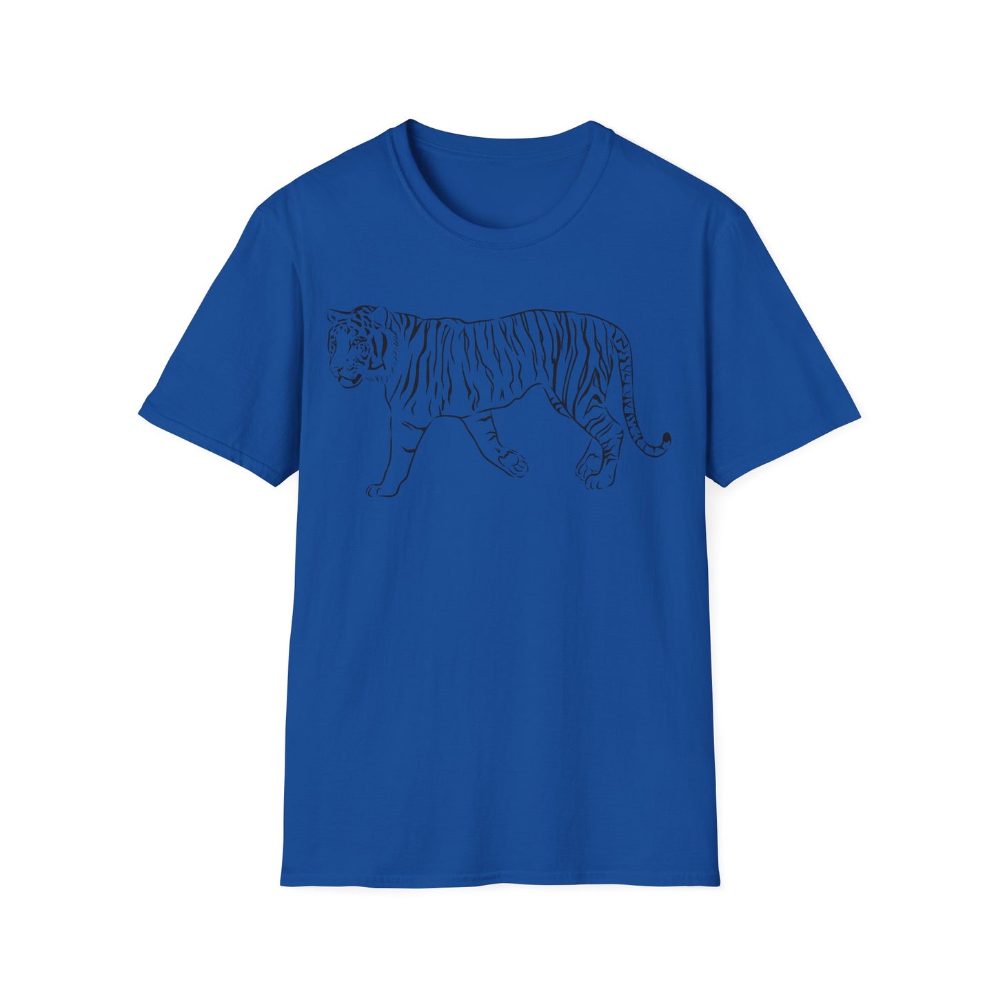 Elegant White Tiger Graphic Tee - Unisex Softstyle T-Shirt, Animal Lover Gift, Nature Inspired Apparel, Stylish Casual Wear, Birthday Gift