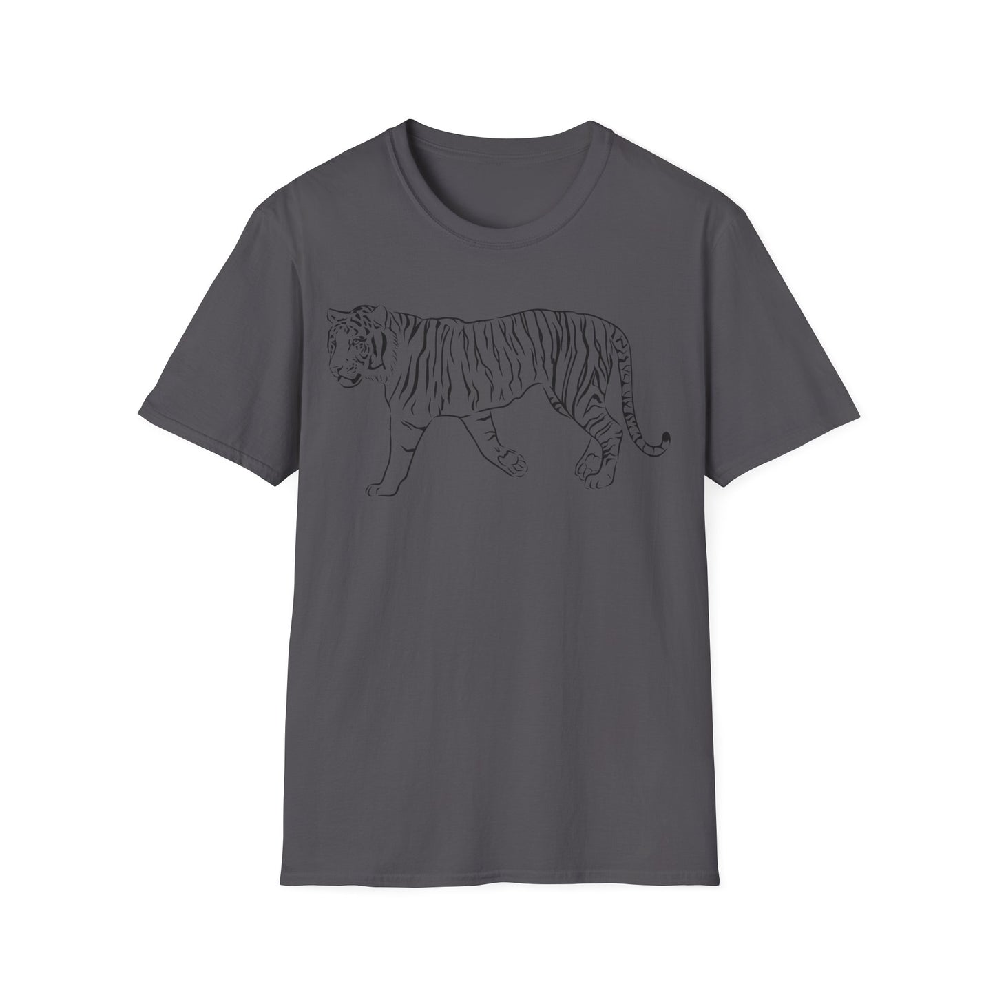 Elegant White Tiger Graphic Tee - Unisex Softstyle T-Shirt, Animal Lover Gift, Nature Inspired Apparel, Stylish Casual Wear, Birthday Gift