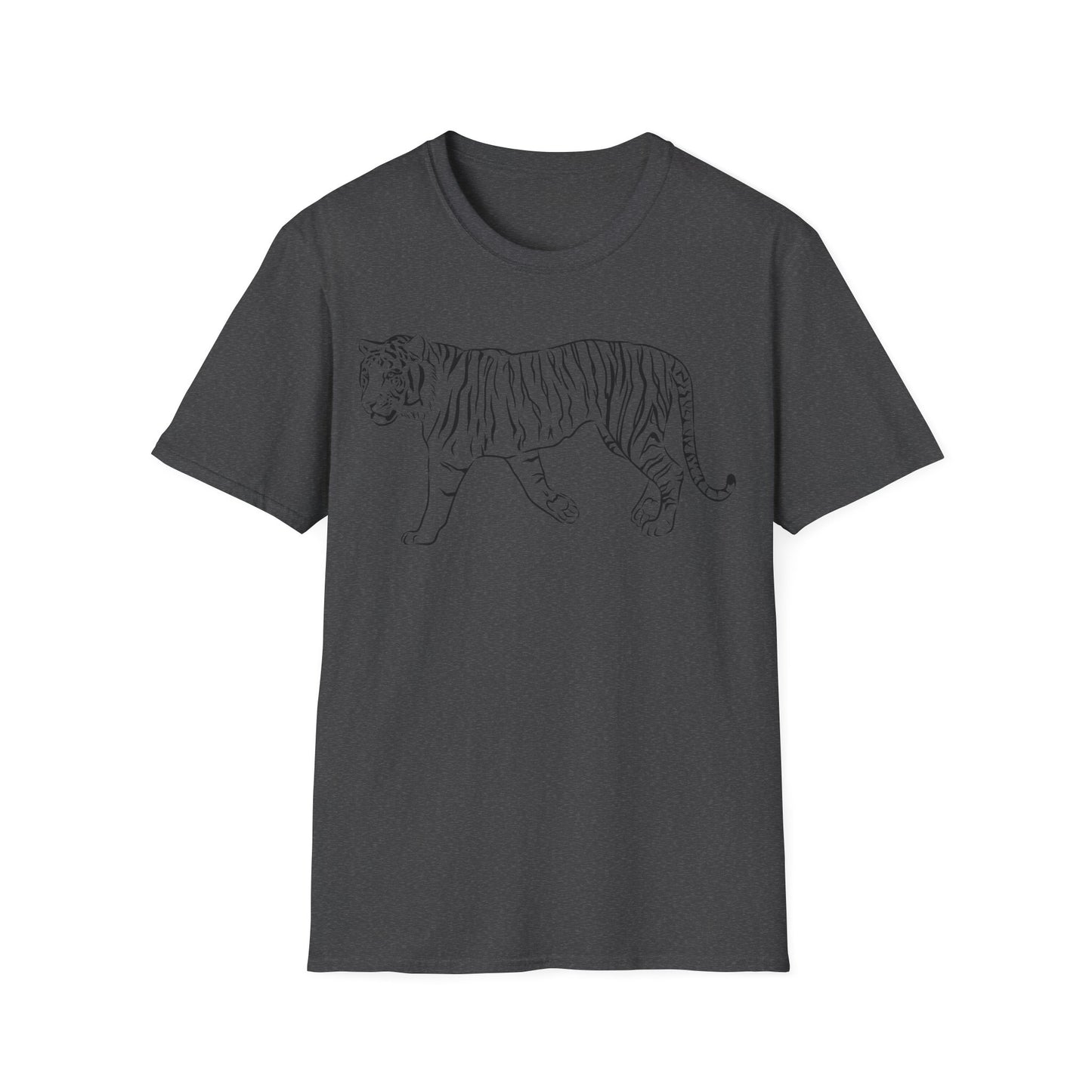 Elegant White Tiger Graphic Tee - Unisex Softstyle T-Shirt, Animal Lover Gift, Nature Inspired Apparel, Stylish Casual Wear, Birthday Gift