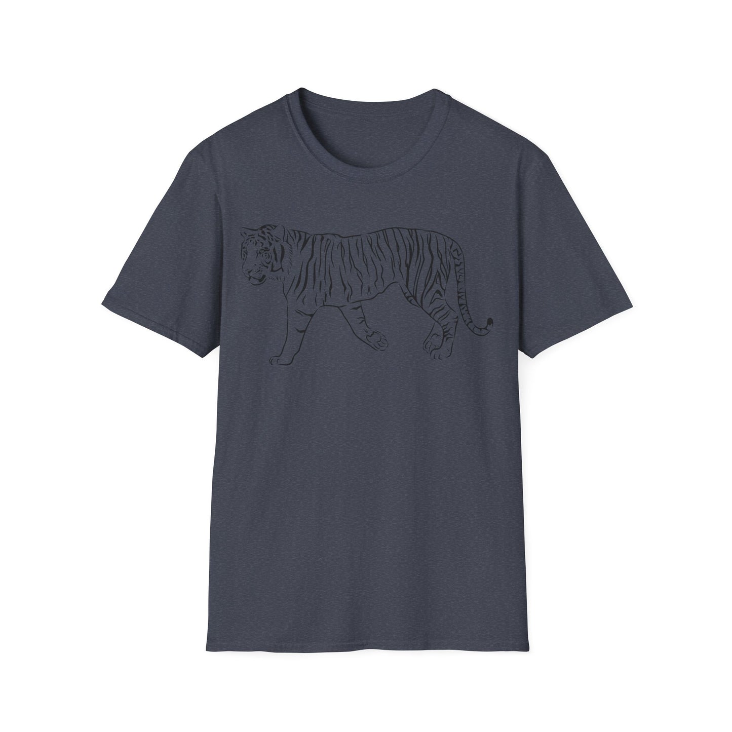 Elegant White Tiger Graphic Tee - Unisex Softstyle T-Shirt, Animal Lover Gift, Nature Inspired Apparel, Stylish Casual Wear, Birthday Gift