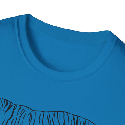 Elegant White Tiger Graphic Tee - Unisex Softstyle T-Shirt, Animal Lover Gift, Nature Inspired Apparel, Stylish Casual Wear, Birthday Gift
