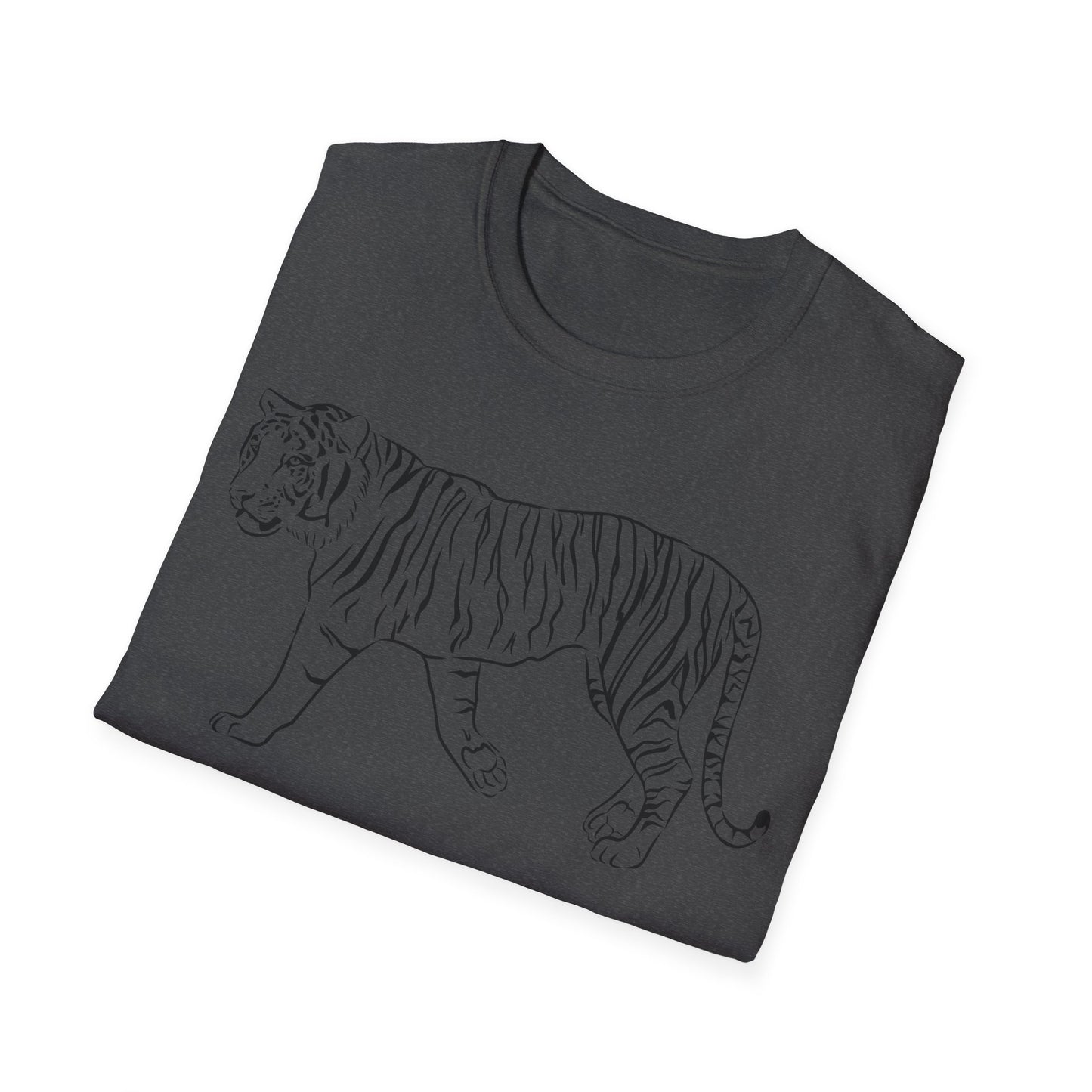 Elegant White Tiger Graphic Tee - Unisex Softstyle T-Shirt, Animal Lover Gift, Nature Inspired Apparel, Stylish Casual Wear, Birthday Gift