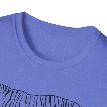 Elegant White Tiger Graphic Tee - Unisex Softstyle T-Shirt, Animal Lover Gift, Nature Inspired Apparel, Stylish Casual Wear, Birthday Gift