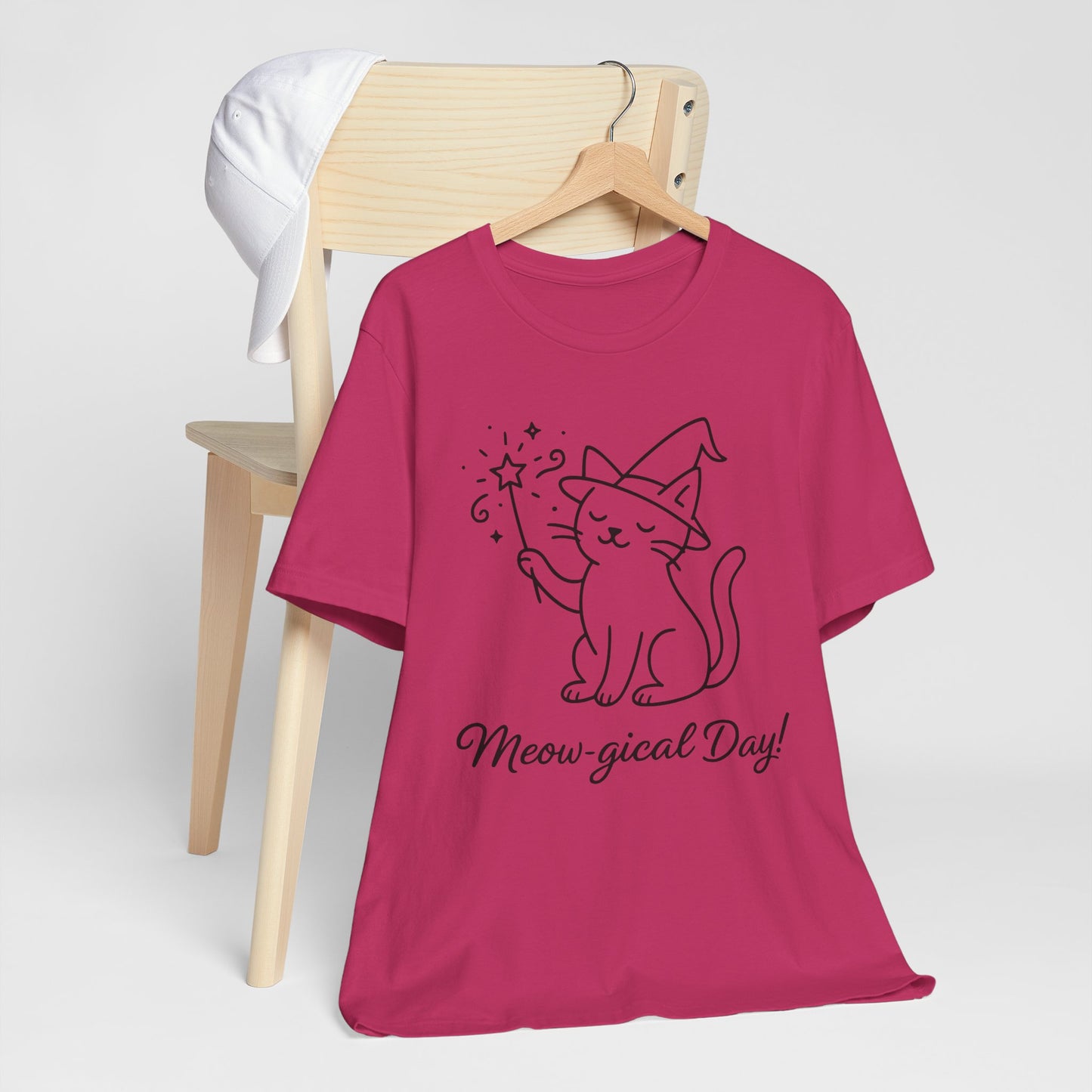 Meow-gical Day T-Shirt – Cute Wizard Cat Graphic Tee for Cat Lovers