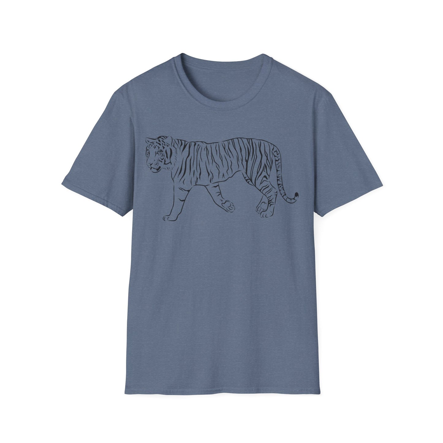 Elegant White Tiger Graphic Tee - Unisex Softstyle T-Shirt, Animal Lover Gift, Nature Inspired Apparel, Stylish Casual Wear, Birthday Gift