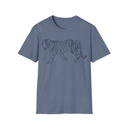 Elegant White Tiger Graphic Tee - Unisex Softstyle T-Shirt, Animal Lover Gift, Nature Inspired Apparel, Stylish Casual Wear, Birthday Gift