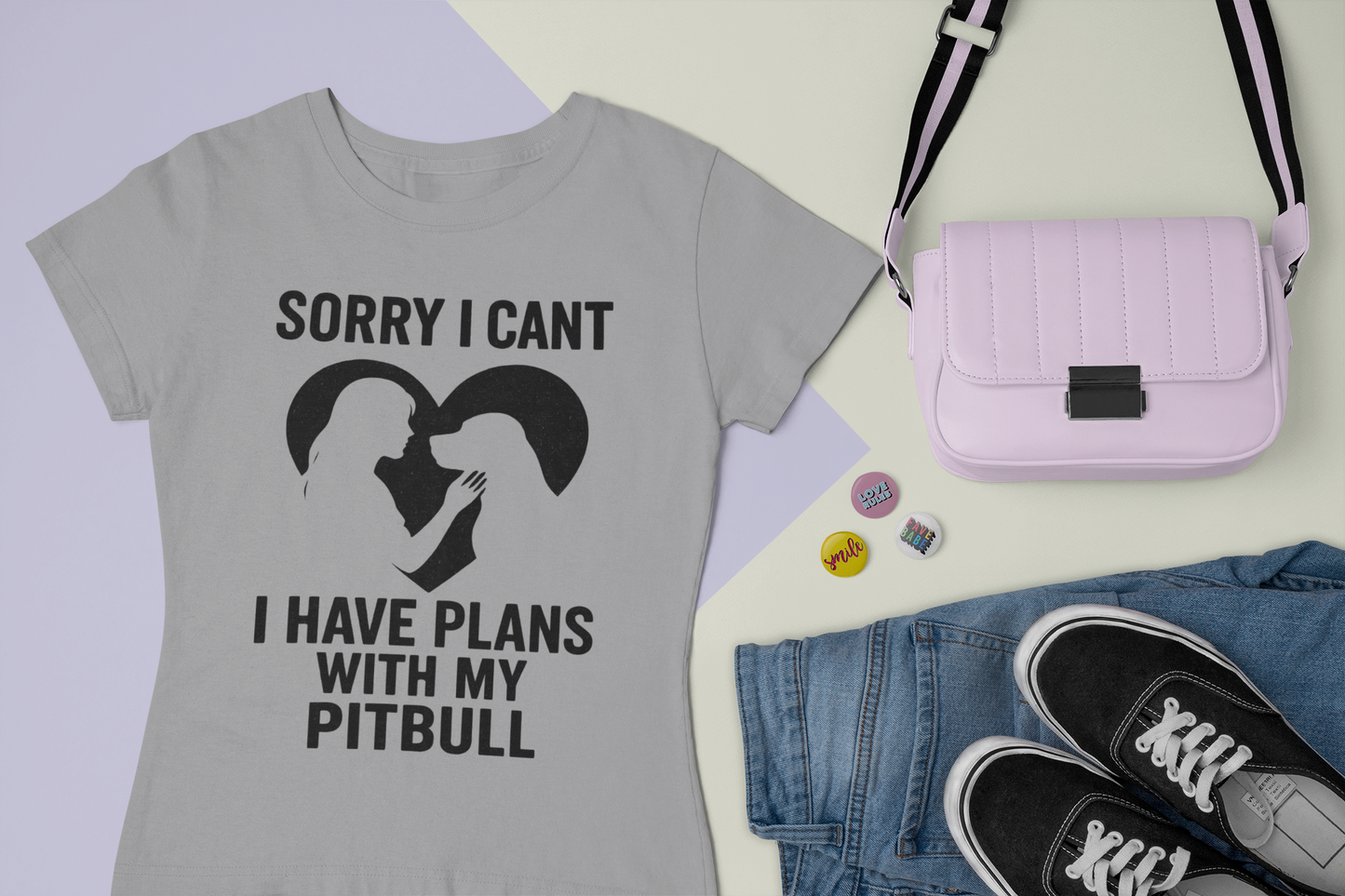 Sorry I Can’t I Have Plans With My Pitbull T-Shirt for Dog Lovers