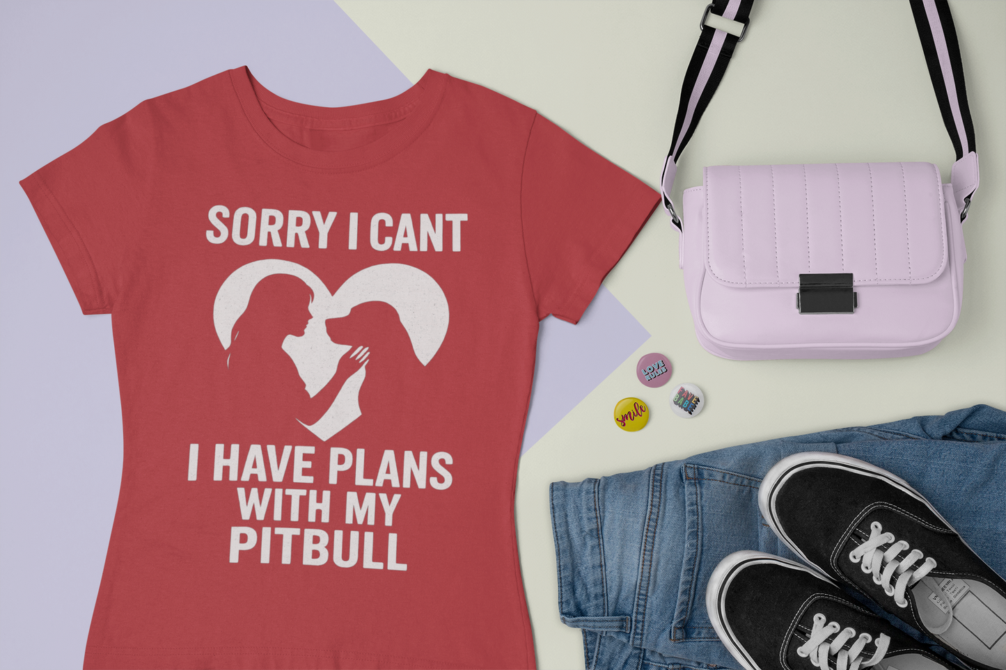 Sorry I Can’t I Have Plans With My Pitbull T-Shirt for Dog Lovers