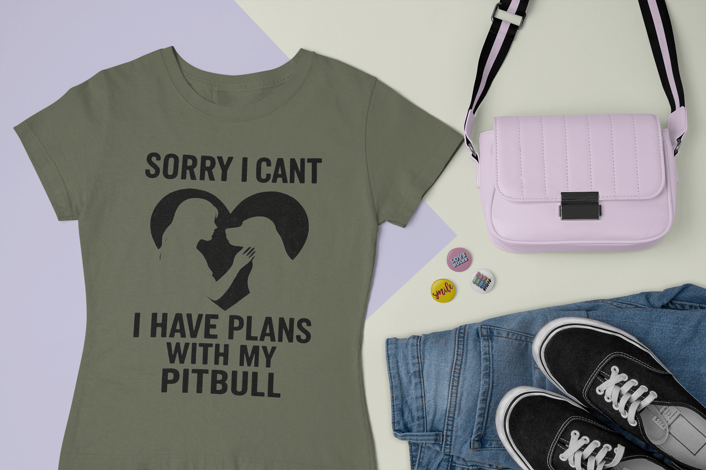 Sorry I Can’t I Have Plans With My Pitbull T-Shirt for Dog Lovers
