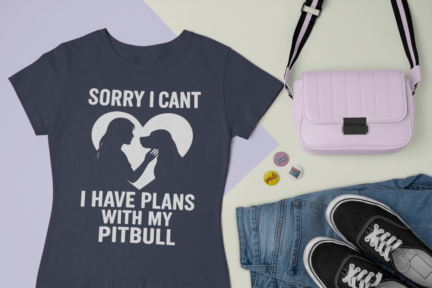 Sorry I Can’t I Have Plans With My Pitbull T-Shirt for Dog Lovers