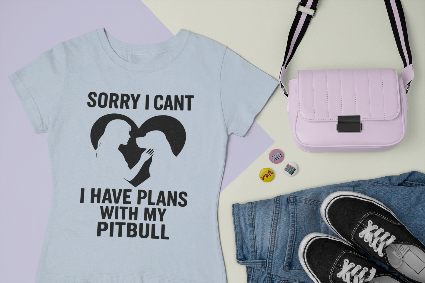 Sorry I Can’t I Have Plans With My Pitbull T-Shirt for Dog Lovers