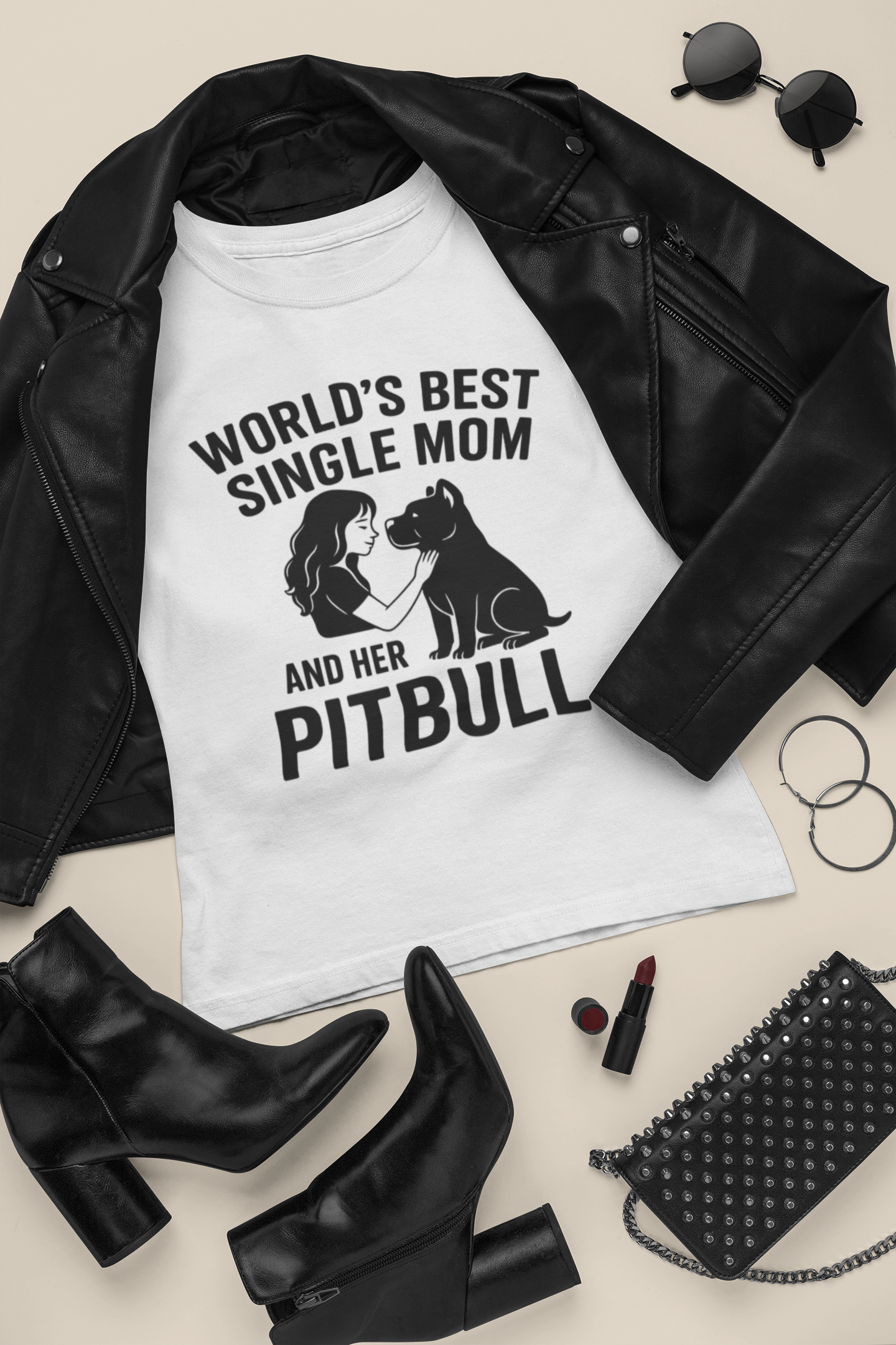 World’s Best Single Mom and Her Pitbull T-Shirt