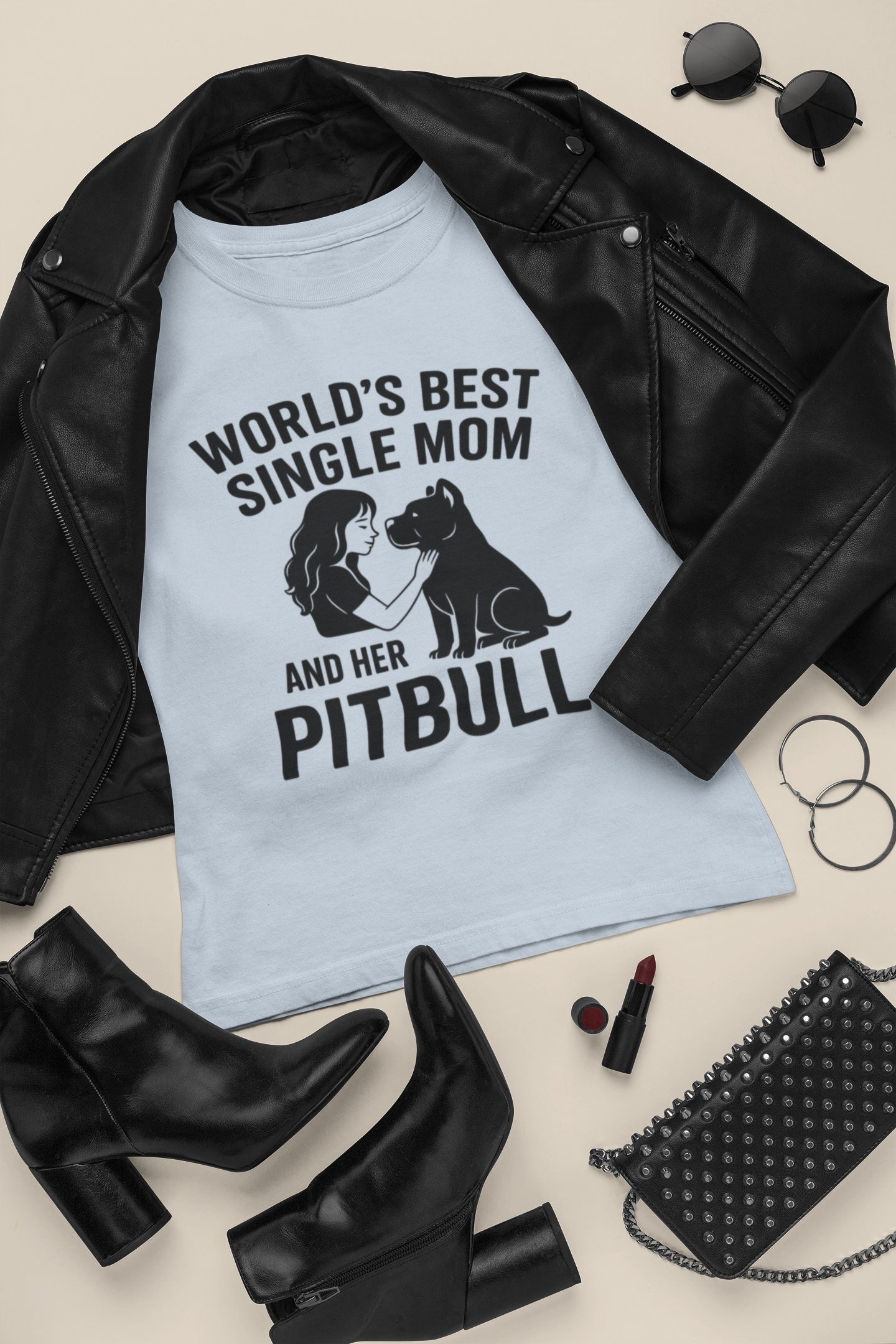 World’s Best Single Mom and Her Pitbull T-Shirt