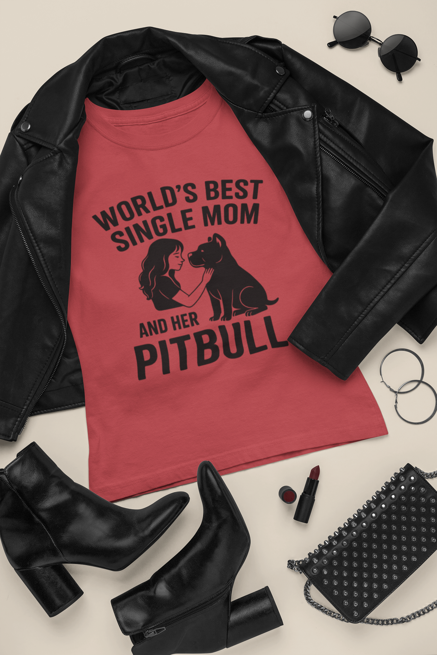 World’s Best Single Mom and Her Pitbull T-Shirt