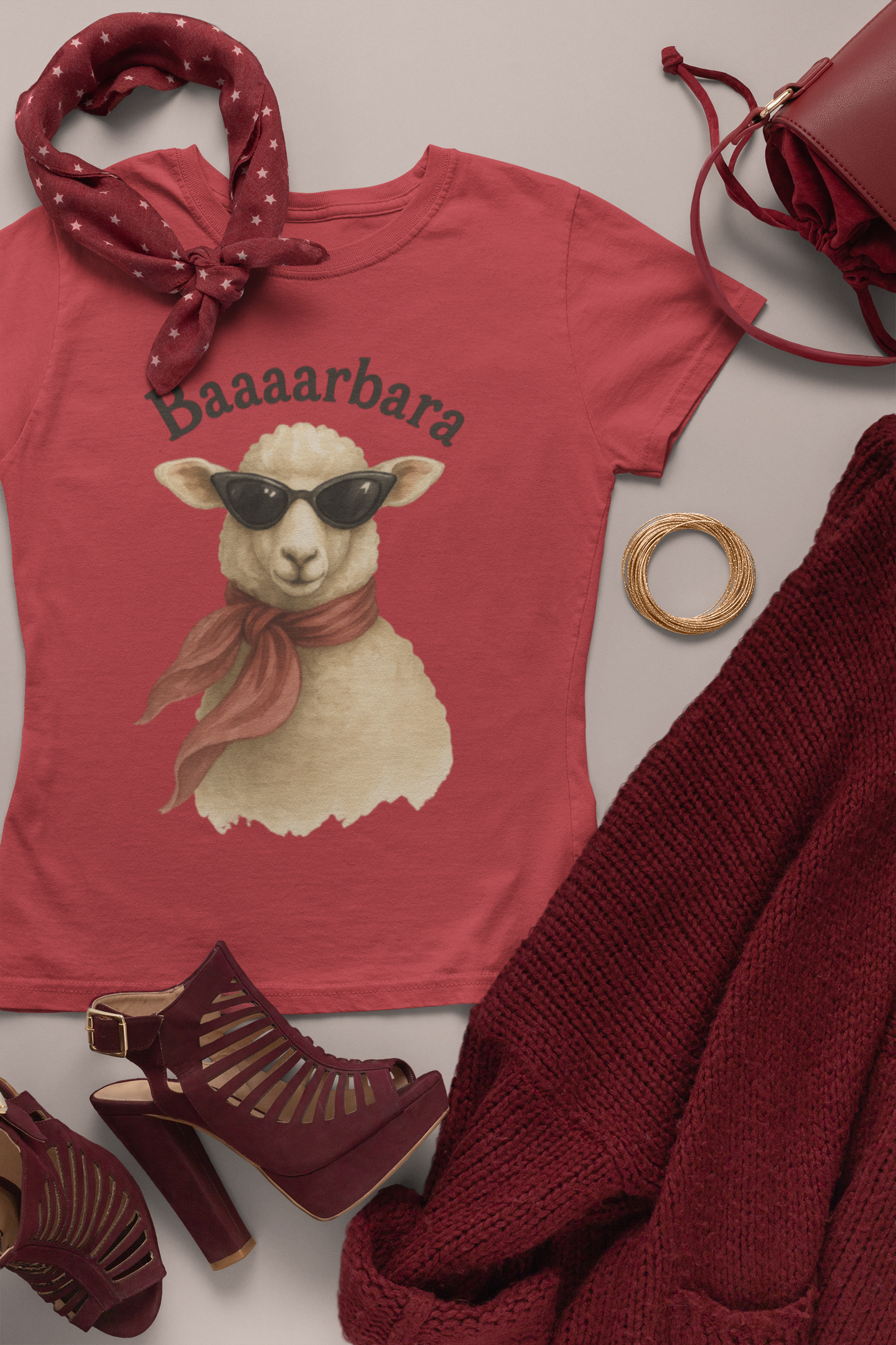 Funny “Baaaarbara” Sheep T-Shirt – Cute Animal Pun Tee for Women