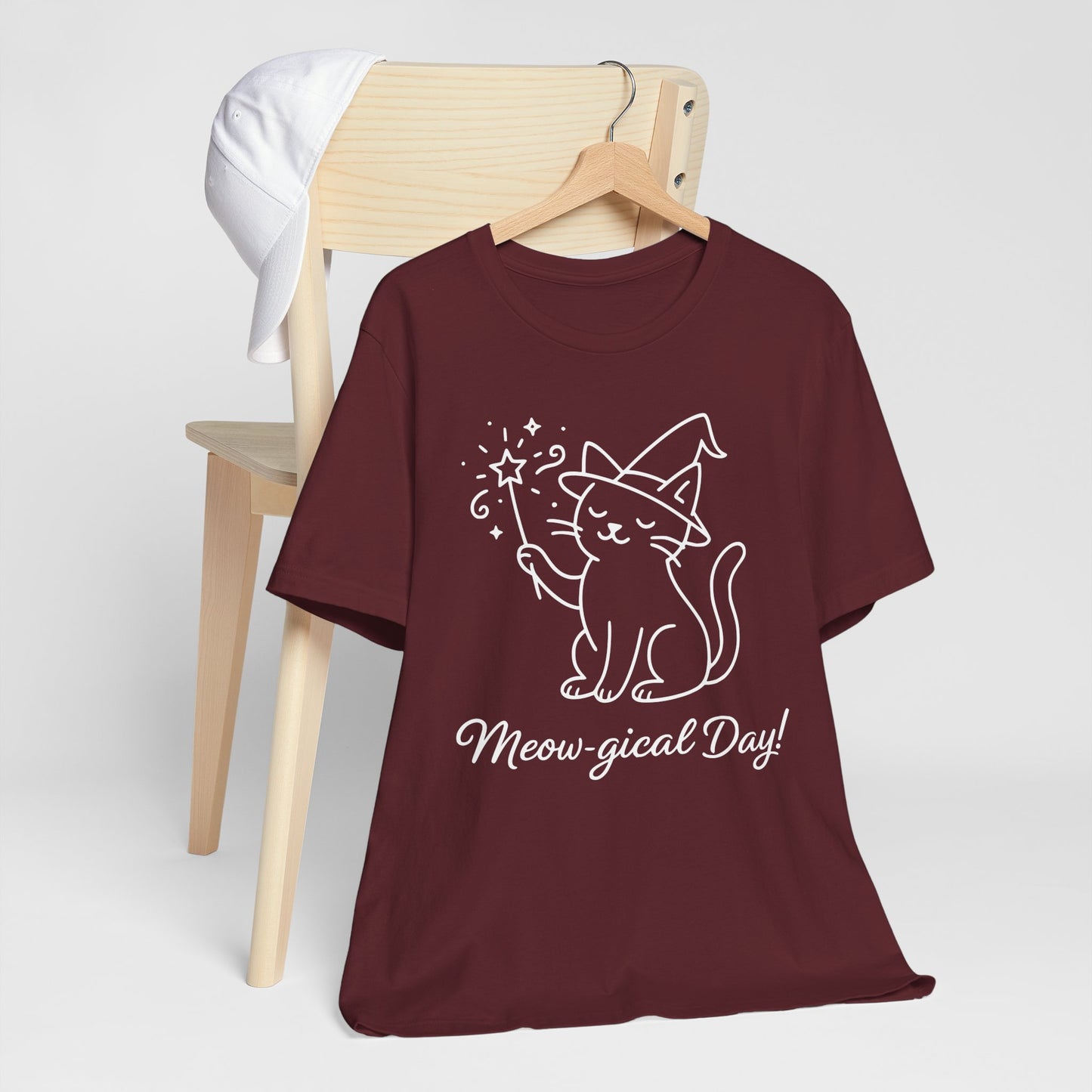 Meow-gical Day T-Shirt – Cute Wizard Cat Graphic Tee for Cat Lovers