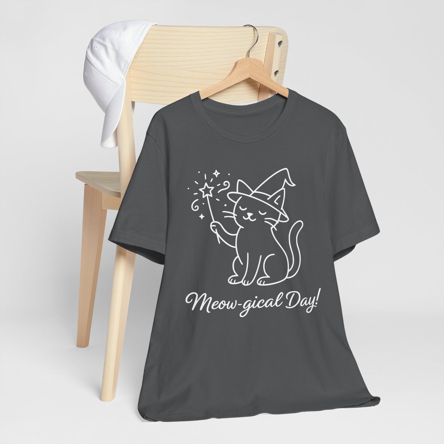 Meow-gical Day T-Shirt – Cute Wizard Cat Graphic Tee for Cat Lovers