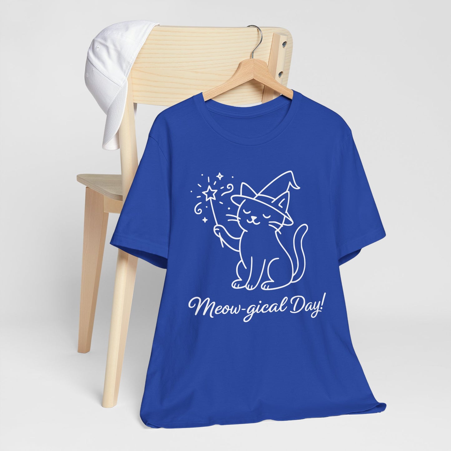 Meow-gical Day T-Shirt – Cute Wizard Cat Graphic Tee for Cat Lovers