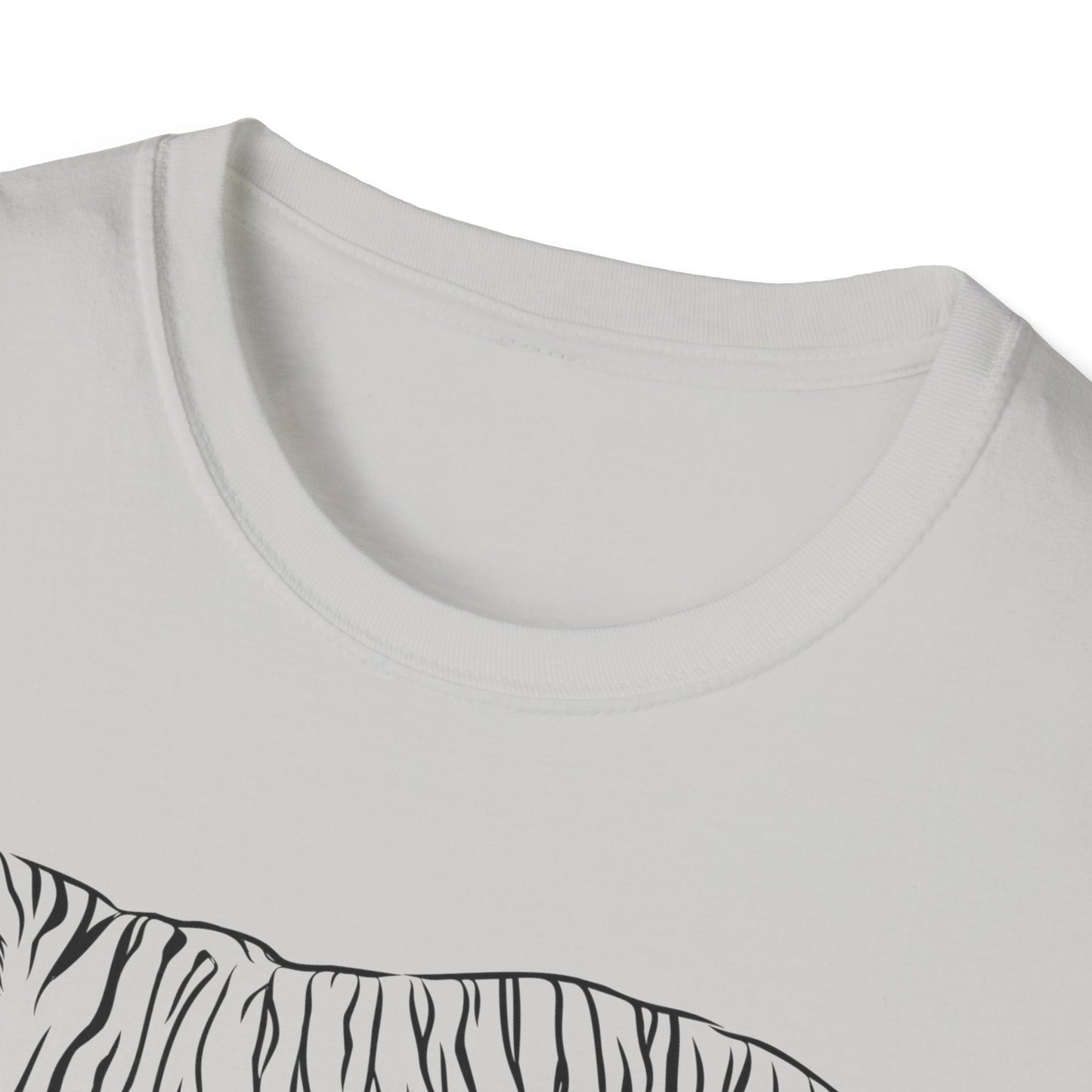 Elegant White Tiger Graphic Tee - Unisex Softstyle T-Shirt, Animal Lover Gift, Nature Inspired Apparel, Stylish Casual Wear, Birthday Gift