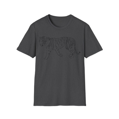 Elegant White Tiger Graphic Tee - Unisex Softstyle T-Shirt, Animal Lover Gift, Nature Inspired Apparel, Stylish Casual Wear, Birthday Gift