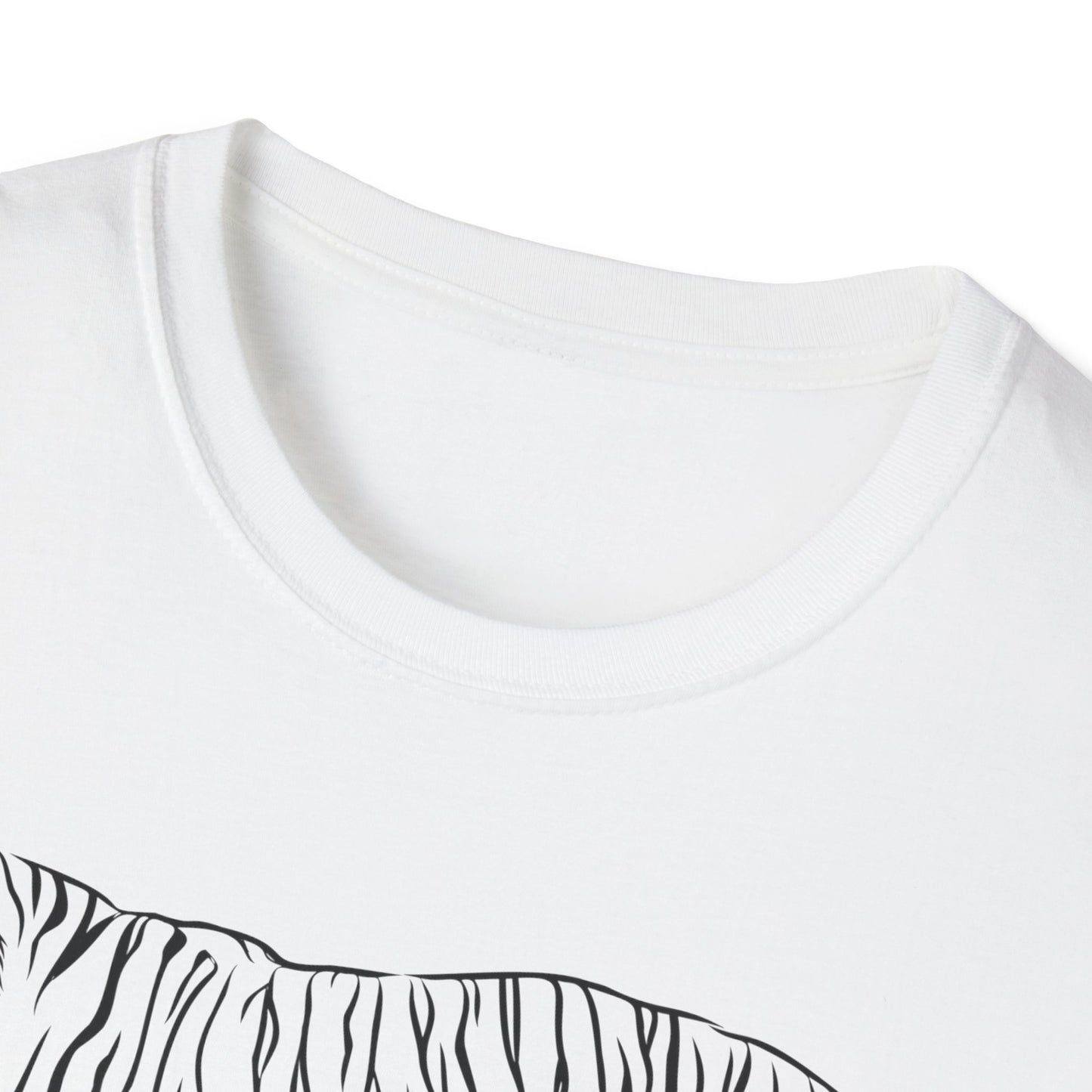 Elegant White Tiger Graphic Tee - Unisex Softstyle T-Shirt, Animal Lover Gift, Nature Inspired Apparel, Stylish Casual Wear, Birthday Gift