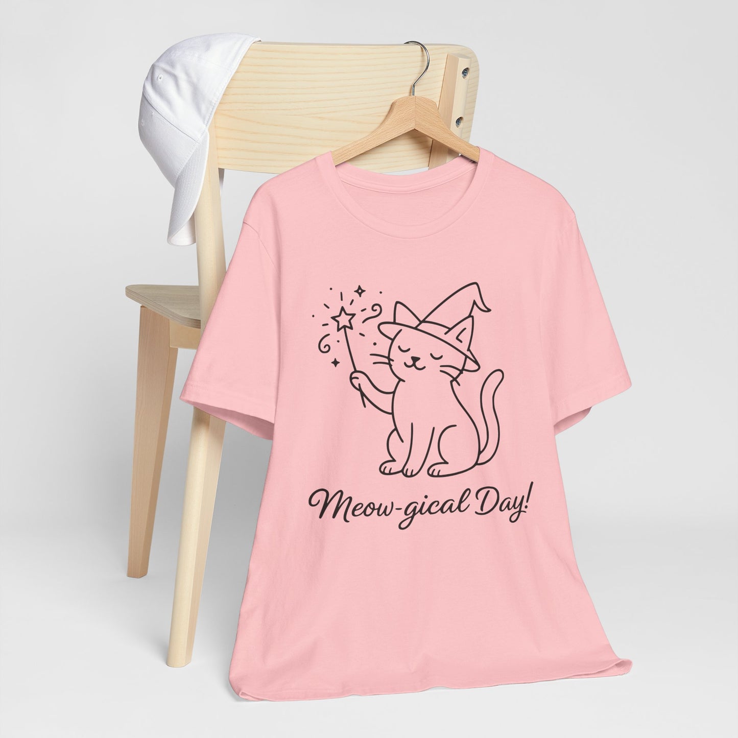 Meow-gical Day T-Shirt – Cute Wizard Cat Graphic Tee for Cat Lovers