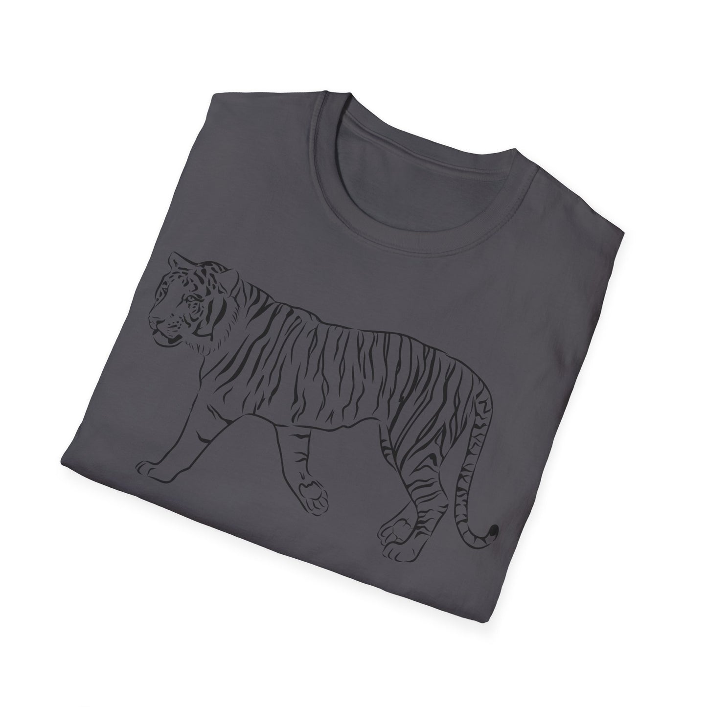 Elegant White Tiger Graphic Tee - Unisex Softstyle T-Shirt, Animal Lover Gift, Nature Inspired Apparel, Stylish Casual Wear, Birthday Gift