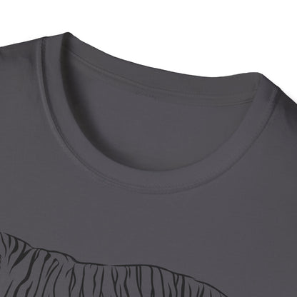 Elegant White Tiger Graphic Tee - Unisex Softstyle T-Shirt, Animal Lover Gift, Nature Inspired Apparel, Stylish Casual Wear, Birthday Gift