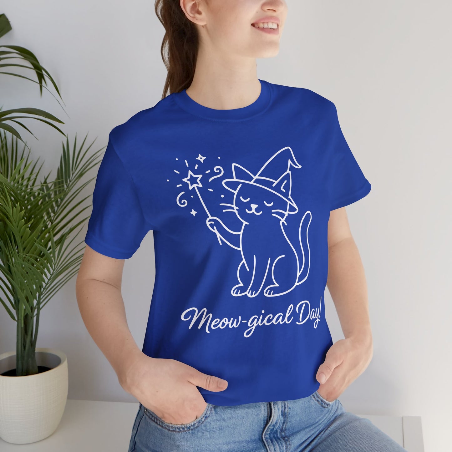 Meow-gical Day T-Shirt – Cute Wizard Cat Graphic Tee for Cat Lovers