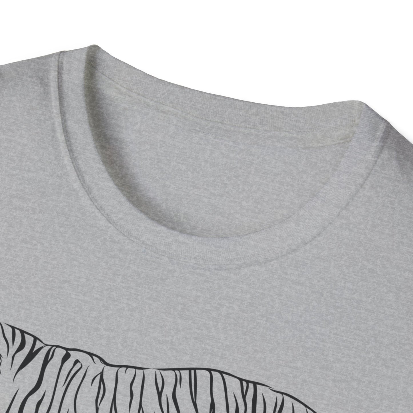 Elegant White Tiger Graphic Tee - Unisex Softstyle T-Shirt, Animal Lover Gift, Nature Inspired Apparel, Stylish Casual Wear, Birthday Gift