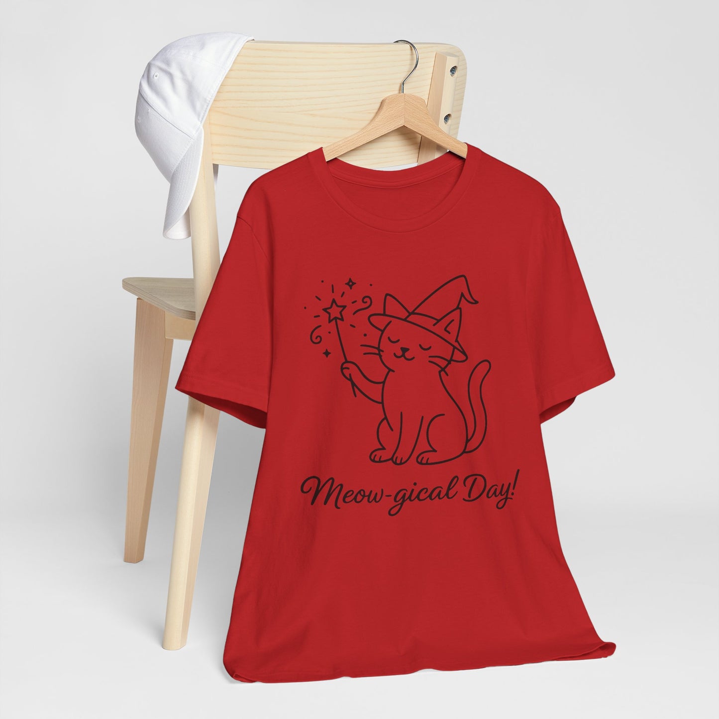 Meow-gical Day T-Shirt – Cute Wizard Cat Graphic Tee for Cat Lovers